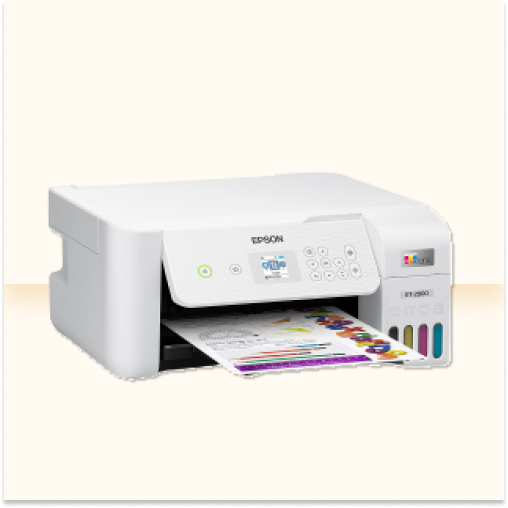 Epson® EcoTank® ET-2800 All-in-One Supertank Color Printer, White - Image 2